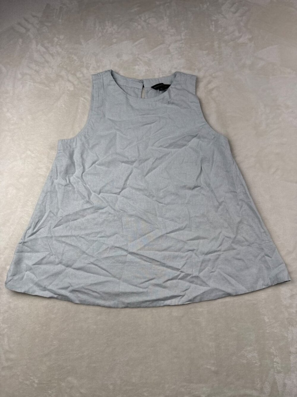 Banana Republic Womens Sleeveless Pale Blue Linen Blend A-Line Tank Top M